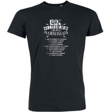 T-shirt les 10 commandements du bon marseillais